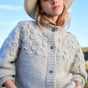 Mirth Cozy Gray Women's Small Sweater cardigan